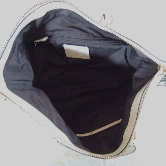 Coach Chalk White Pebbled Leather Lenox Satchel F59325 - Pristine - Picture 13 of 15